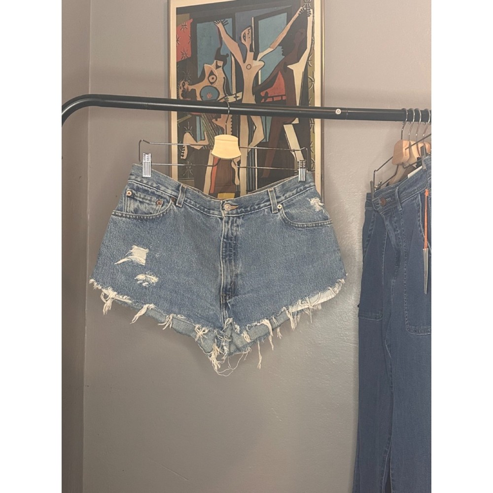 Vintage Levi 550 Light Wash Cutoffs